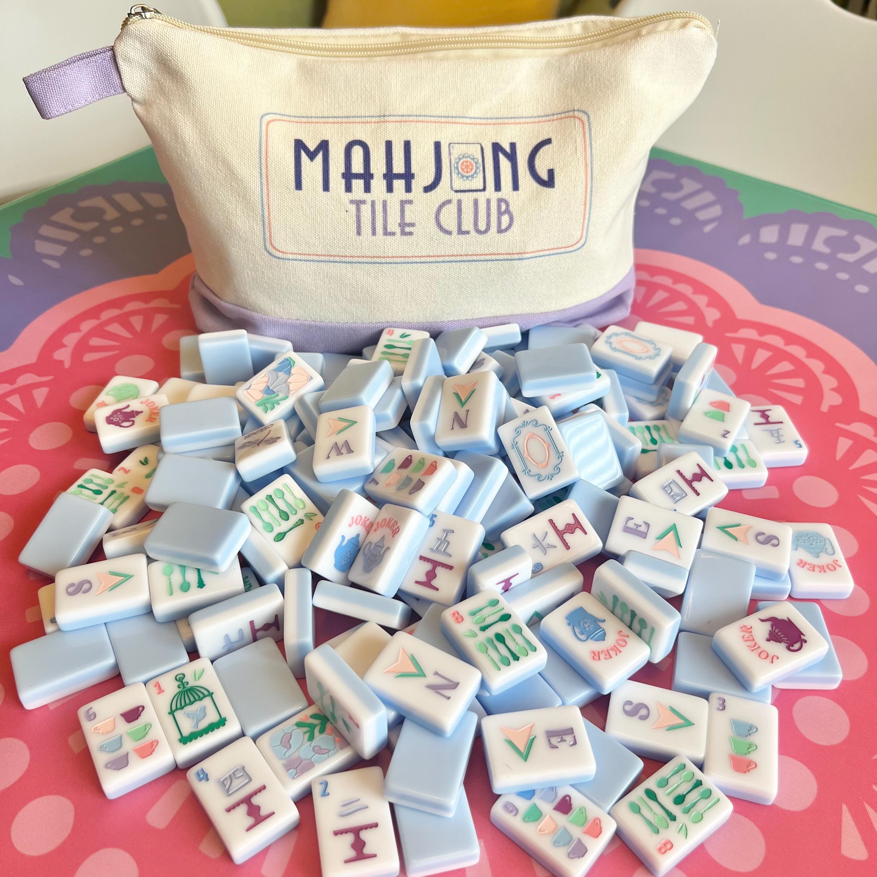 Afternoon Tea Mahjong Mat - Pink, Purple and Green Lace