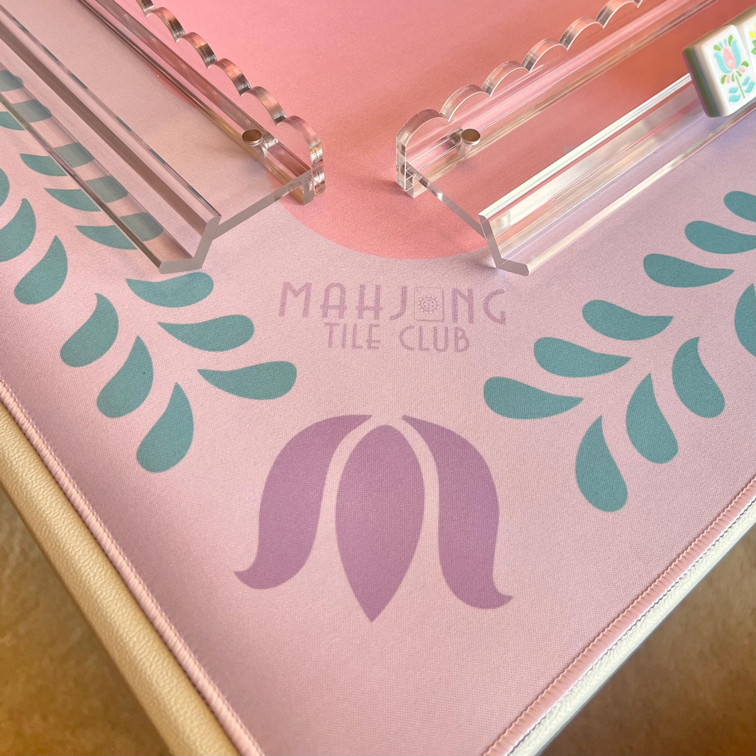 Nordic Spring Mahjong Mat - Purple and Pink Floral