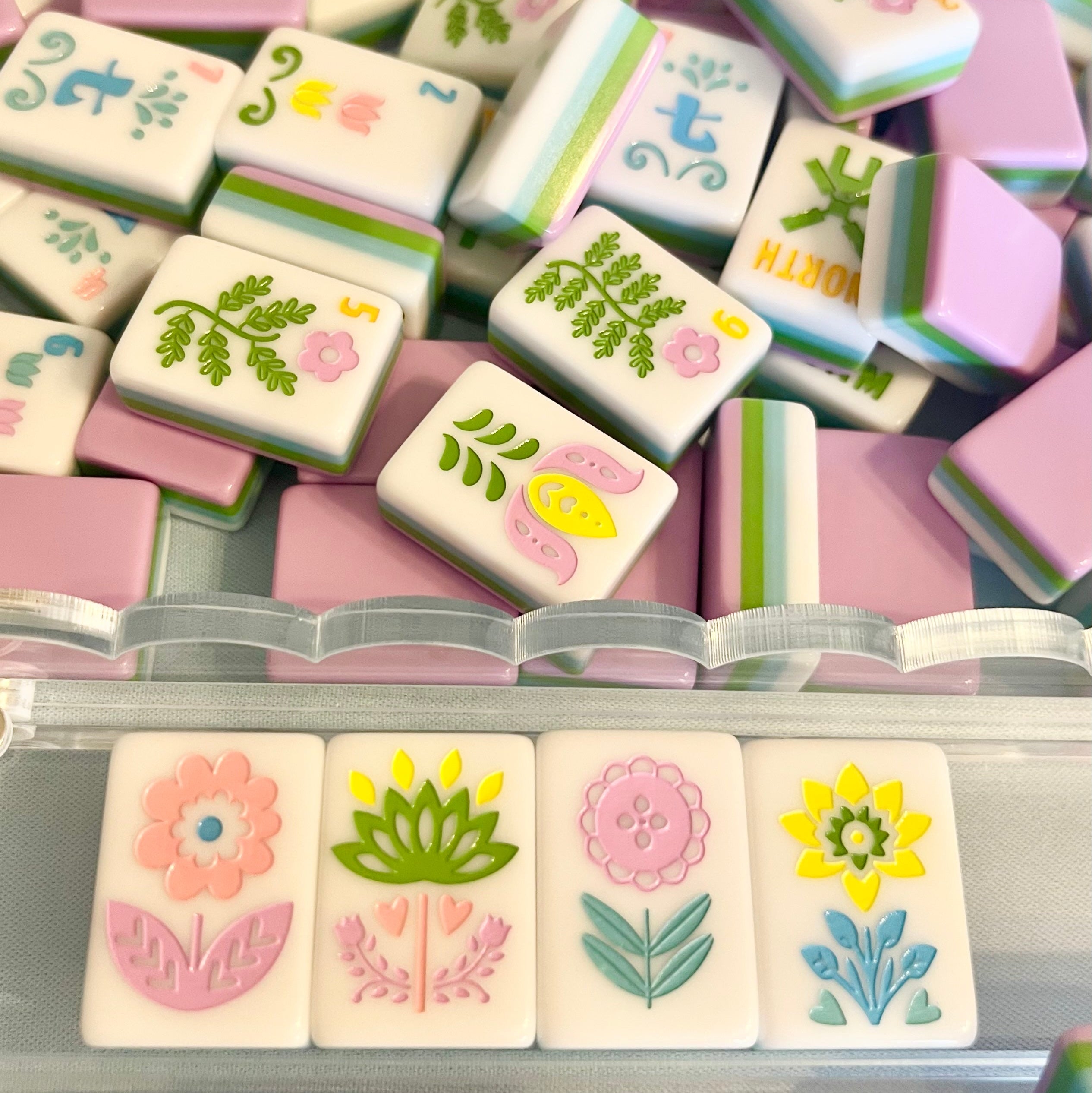 Nordic Spring Mahjong Tile Set - RESTOCK in May w/ NEW DRAGON colors