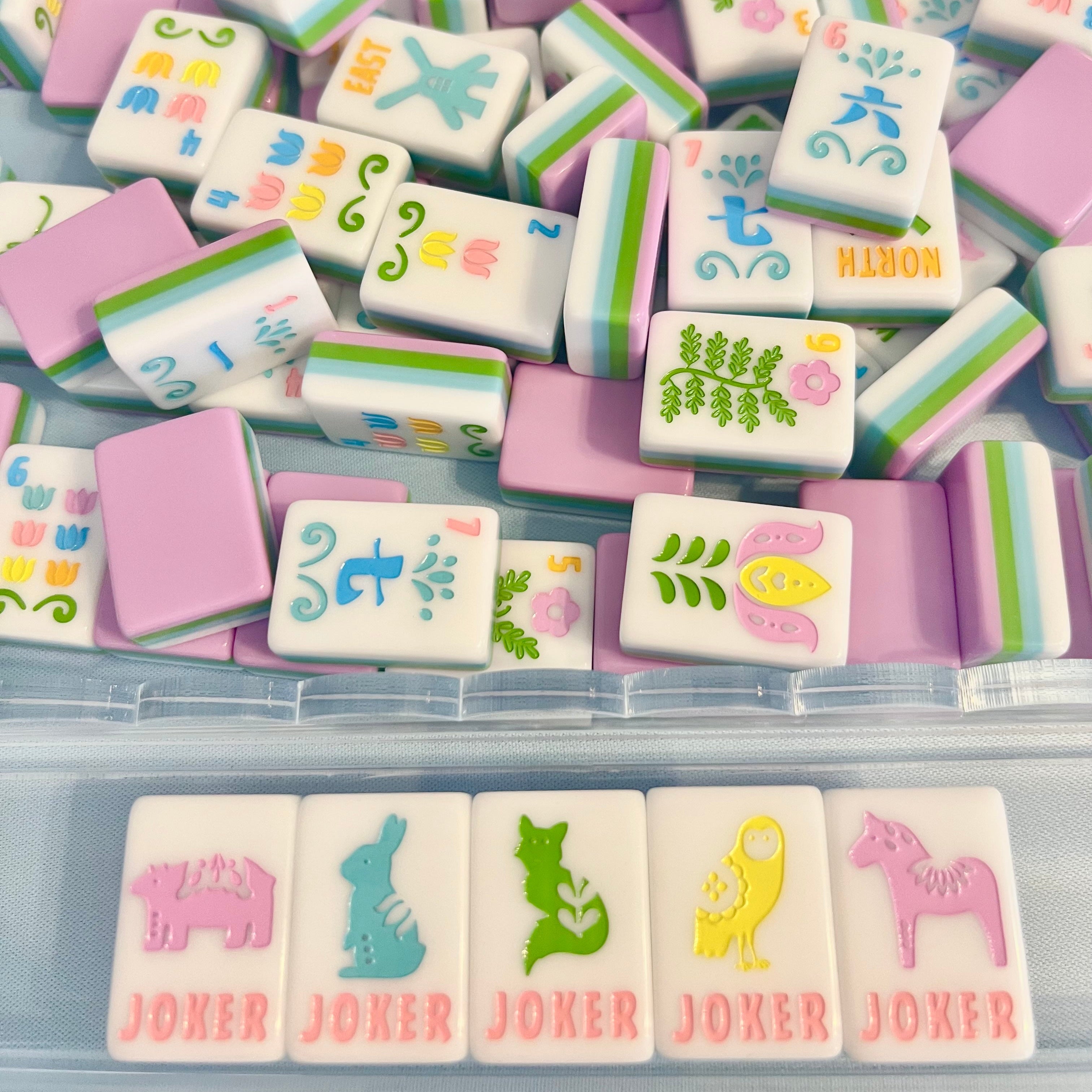 Nordic Spring Mahjong Tile Set - RESTOCK in May w/ NEW DRAGON colors