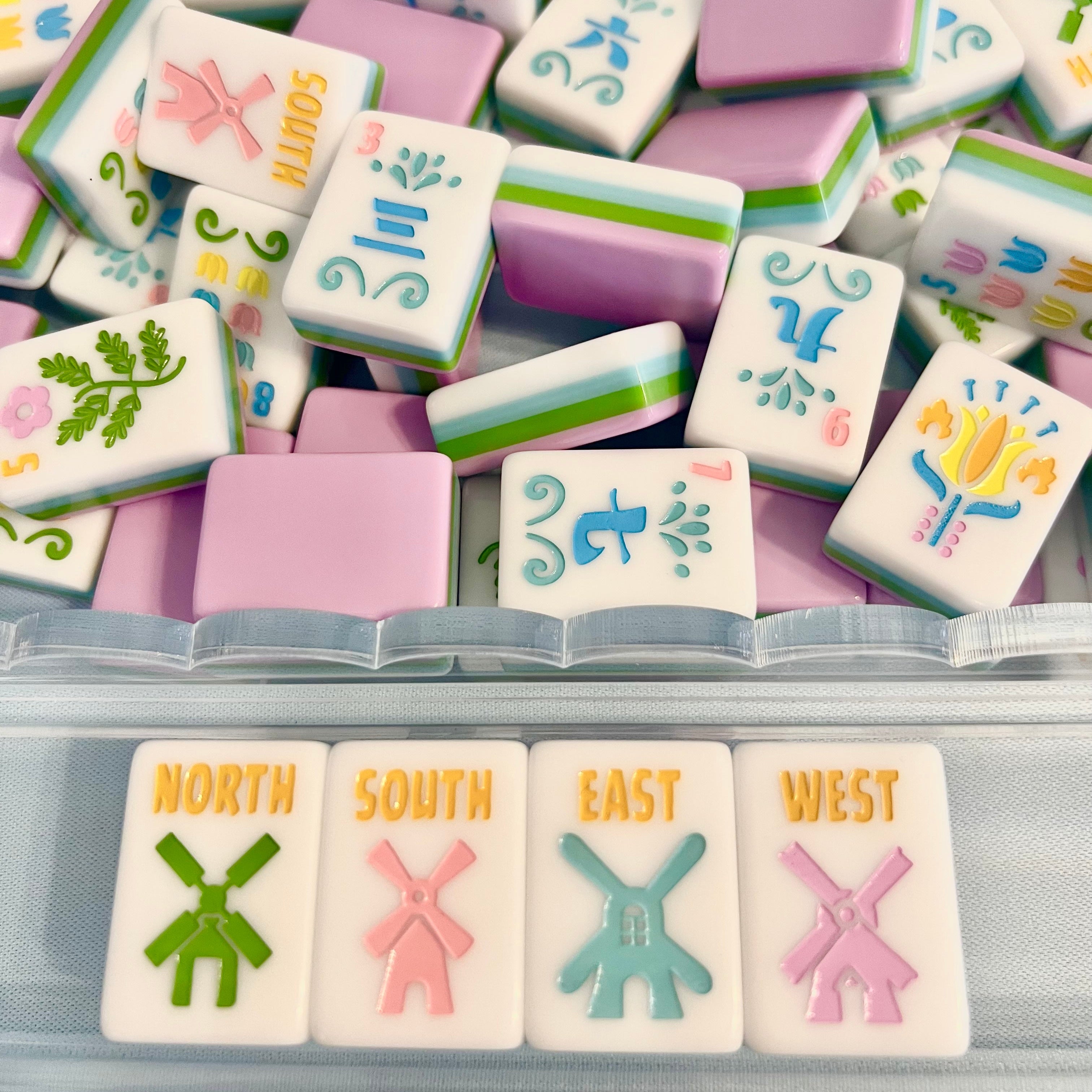 Nordic Spring Mahjong Tile Set - RESTOCK in May w/ NEW DRAGON colors
