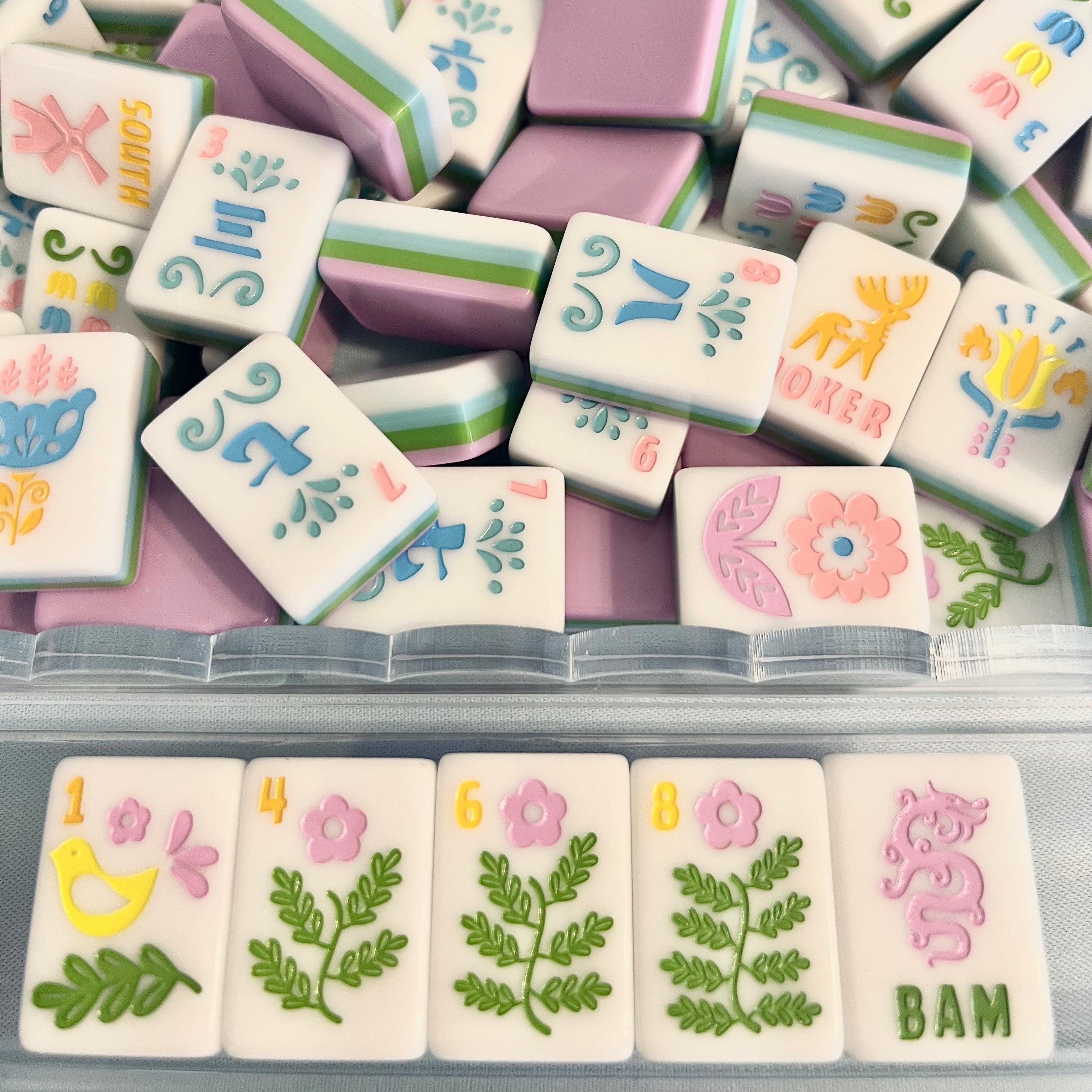 Nordic Spring Mahjong Tile Set - RESTOCK in May w/ NEW DRAGON colors