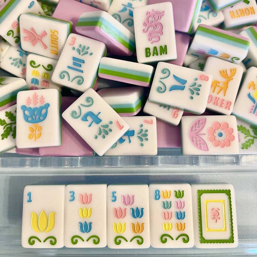 Nordic Spring Mahjong Tile Set - RESTOCK in June w/ NEW DRAGON colors