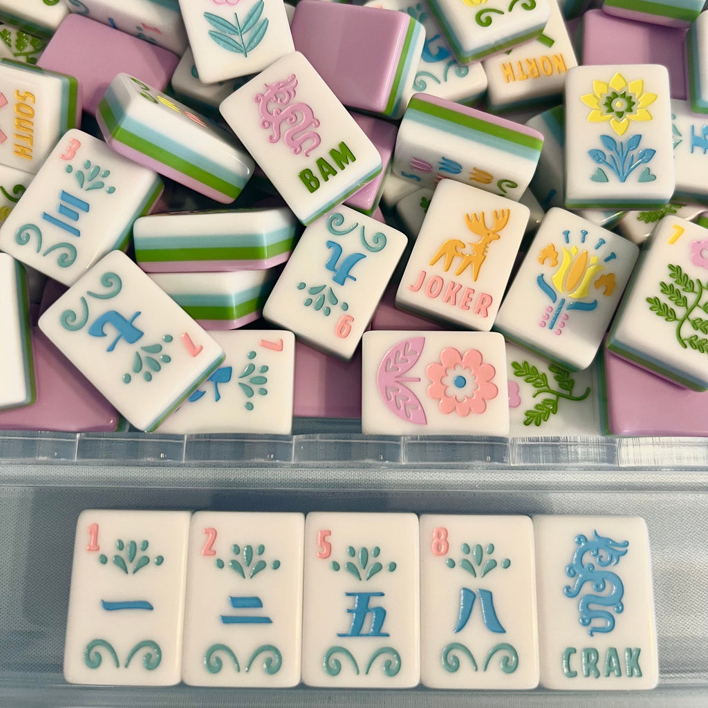 Nordic Spring Mahjong Tile Set - RESTOCK in June w/ NEW DRAGON colors