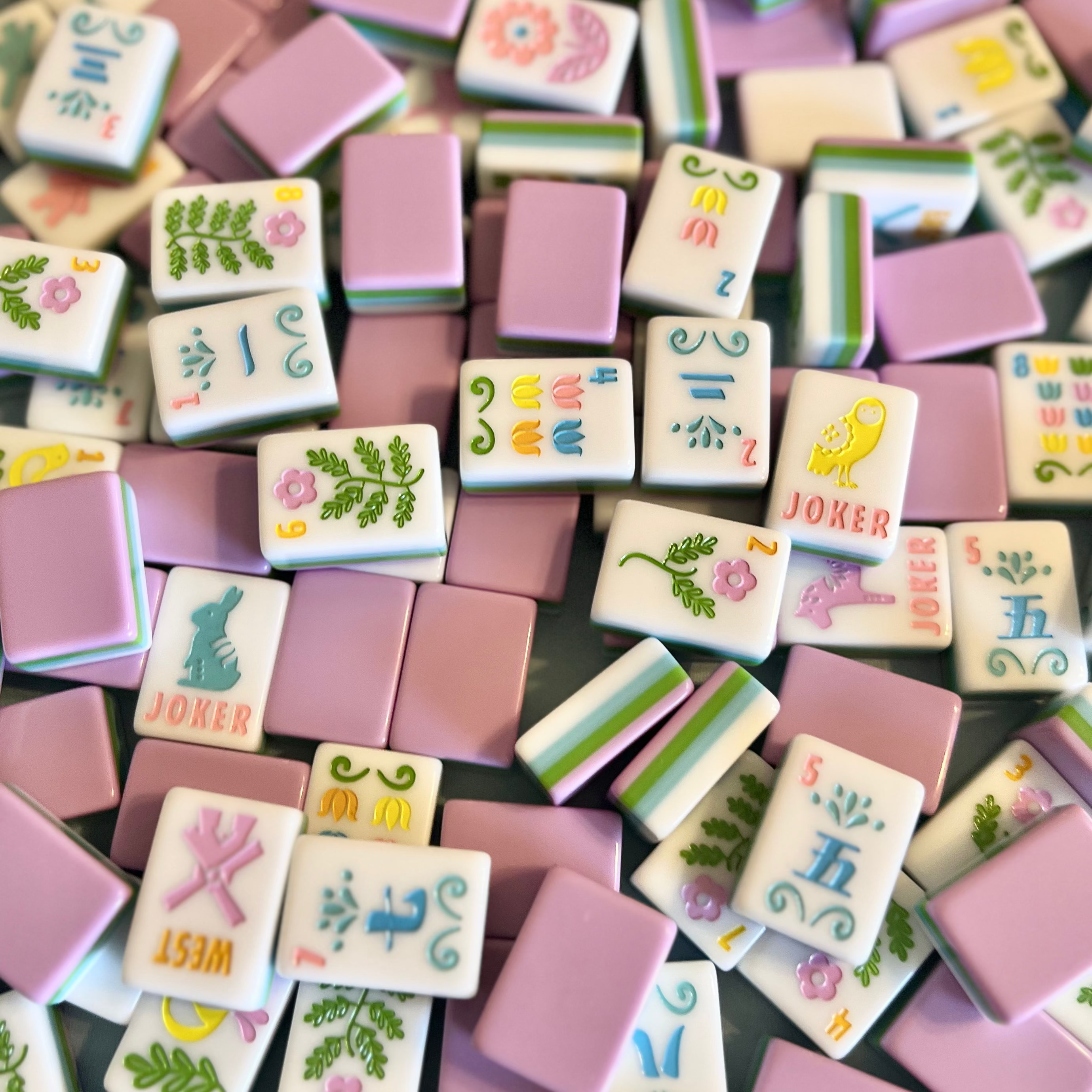 Nordic Spring Mahjong Tile Set - RESTOCK in June w/ NEW DRAGON colors