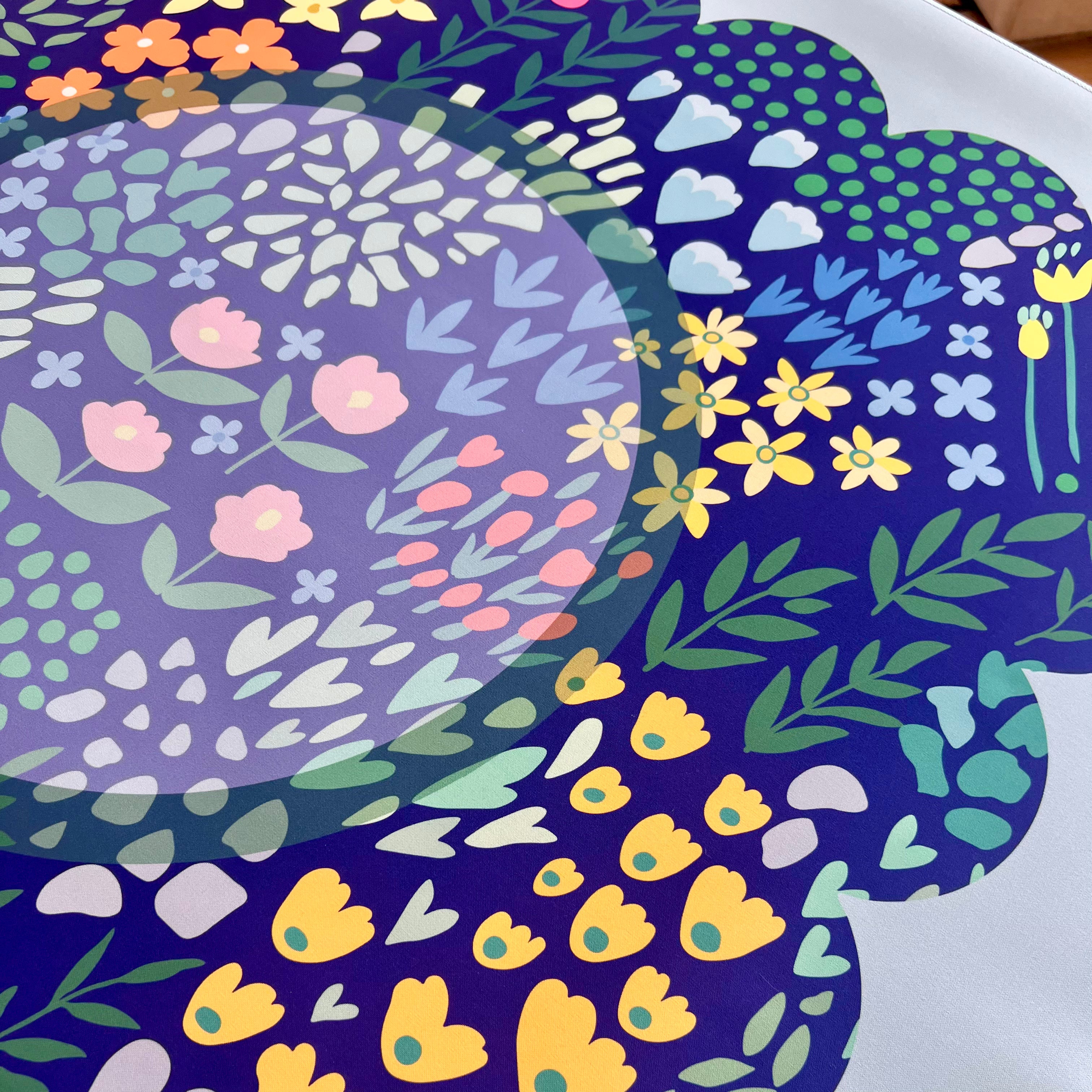 Wild Flower Mahjong Mat
