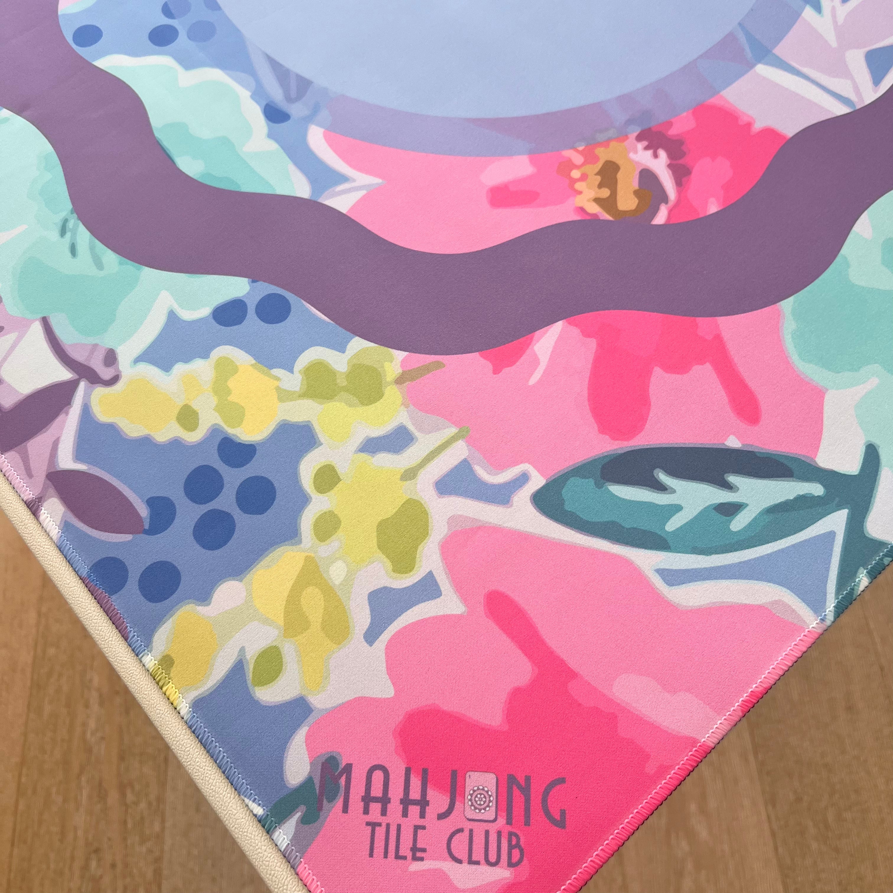 Happy Abstract Mahjong Mat